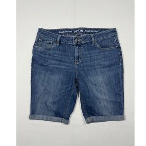 Casual Apt. 9 Straight Leg Capri Women 12 Blue Denim‎ Weekend Classic